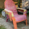 Concrete chair with color 1