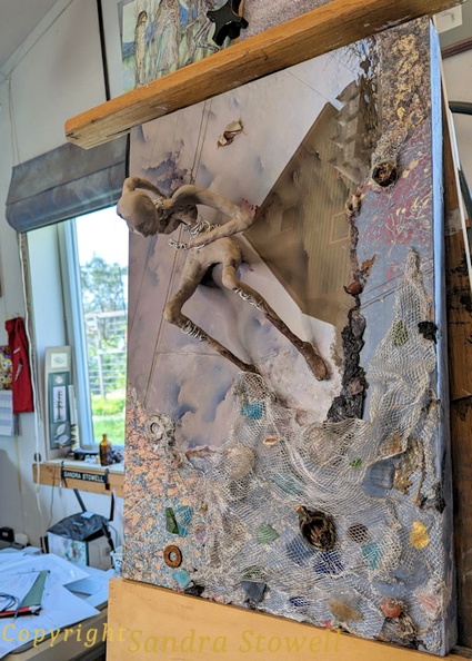 Ocean Rising displayed on an Easel