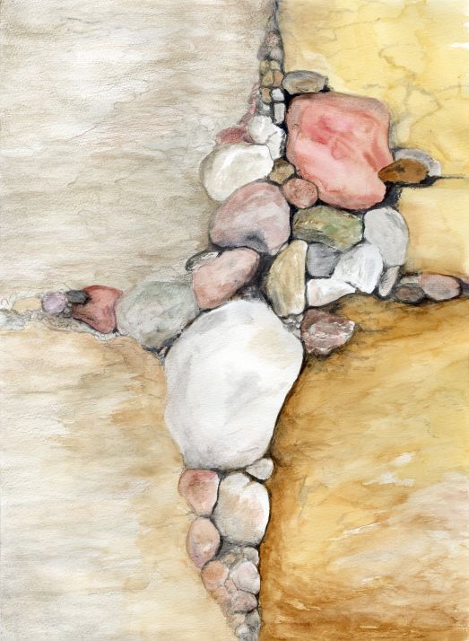 Watercolor Work with Rocks