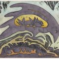 Crow-with-Eggs-linocut-tinted-foil